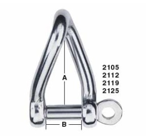 Harken Forged Twisted Shackles 8mm 2119 H2O Sensations