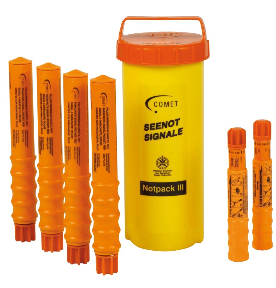 Comet Box with distress signals for coastal navigation