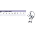 Wichard HR Snap Shackles with clevis pin swivel