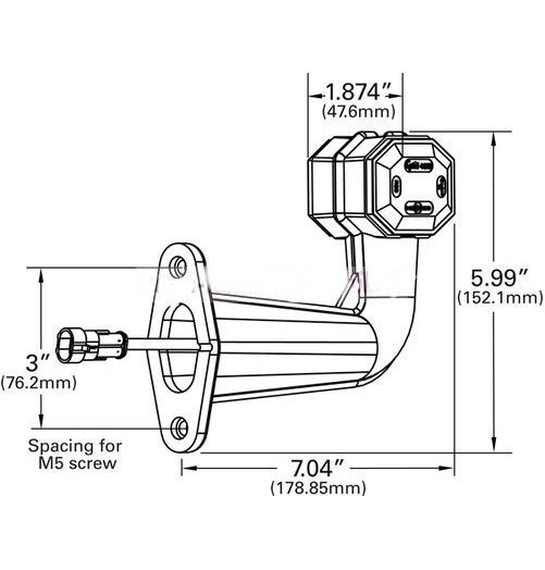 Feux Gabarit LED 12-24 Blanc Rouge Déporté