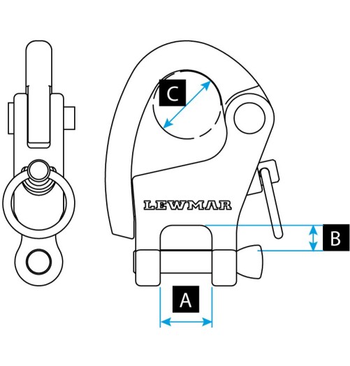 Lewmar Mousqueton Synchro 40mm