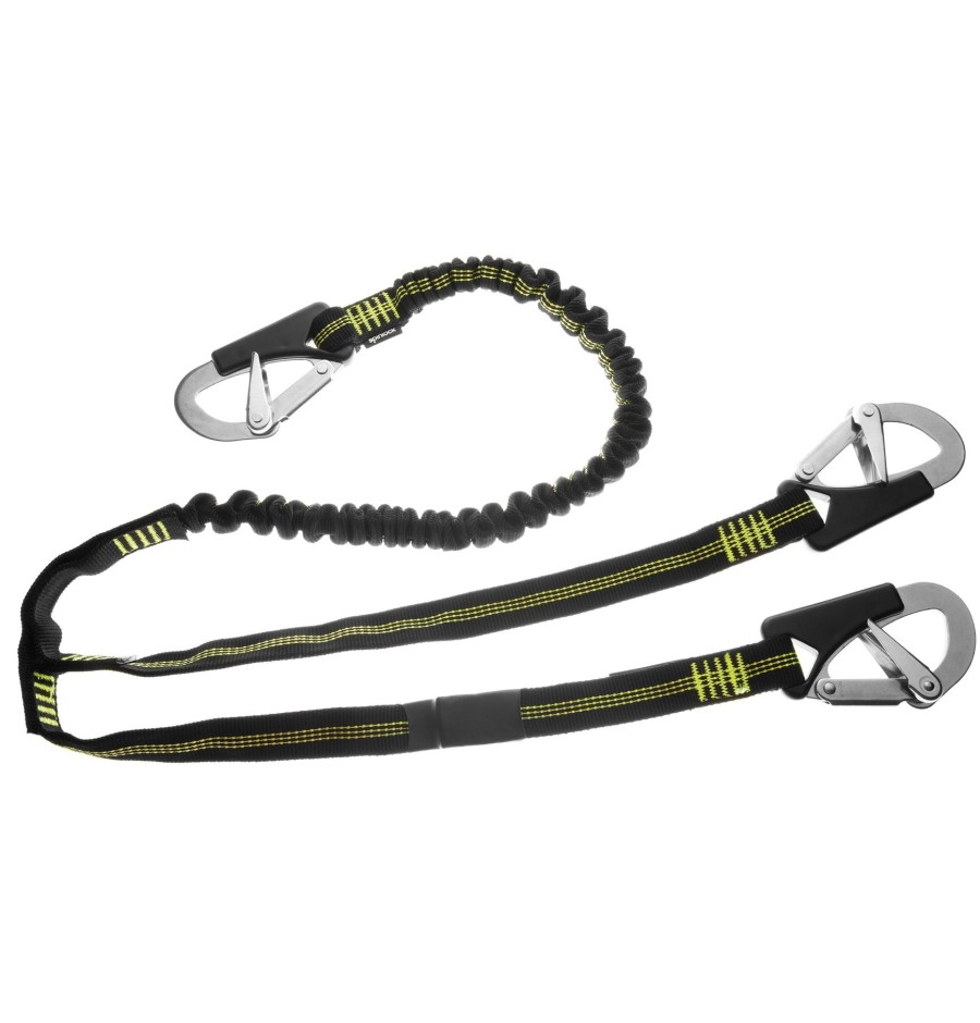 Spinlock Elastic safety line 2m 3 Snap Shackles