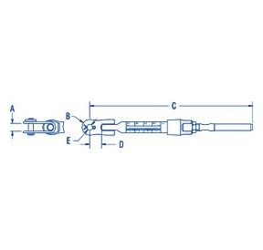 Ronstan Calibrated Turnbuckles Premium Body 5/16 UNF RF1575M0405 H2O Sensations