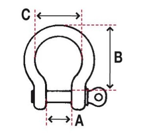Galvanised Shackle Bow 12mm