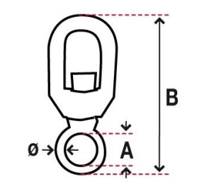 FOB Emerillon Galvanisé Mouillage Grand Oeil 10mm