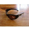 Barz Optics Hayman Matt Black Diamonte Trim AC Polarised Amber