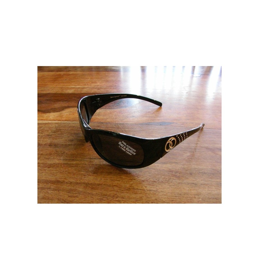 Barz Optics Hayman Noire avec Brillants AC Polarisée Gris