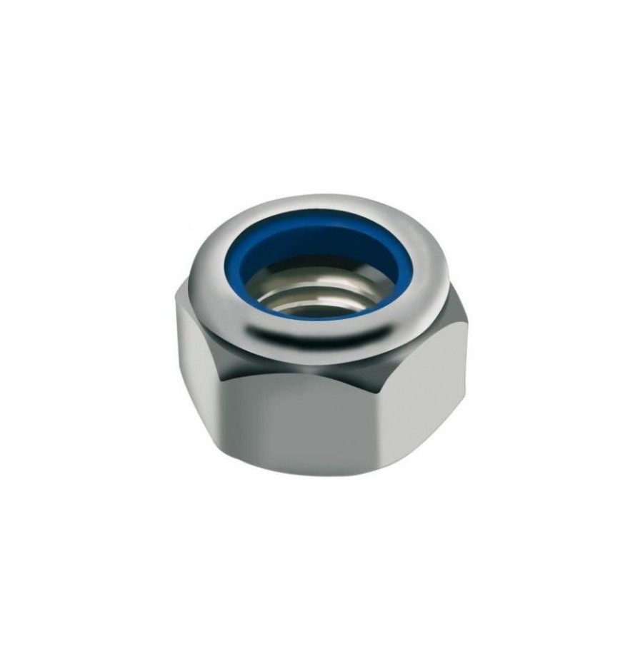 Nut Nylstop Stainless Steel A4 M8 Hexagon