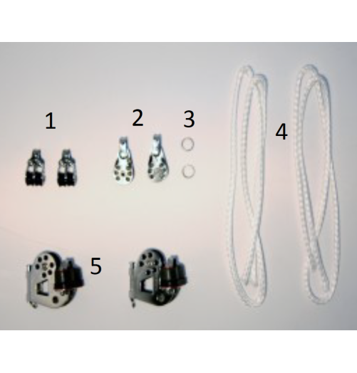 Nacra Cunningham System 1:16 Harken Bullet & 16mm