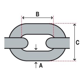 Galvanized calibrated anchor chains DIN 766
