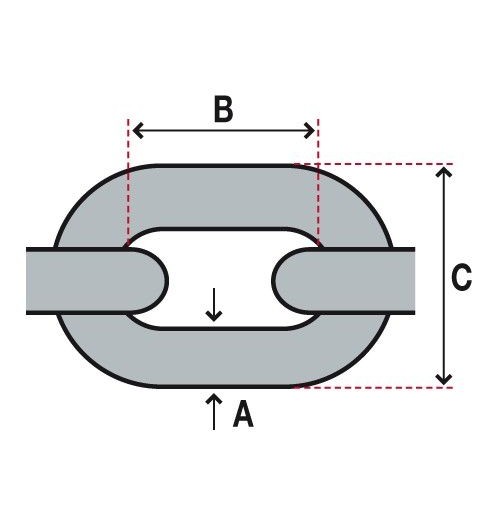 Galvanized calibrated anchor chains DIN 766