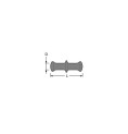 Antal Dog Bone Aluminium Anodisé Noir 4mm