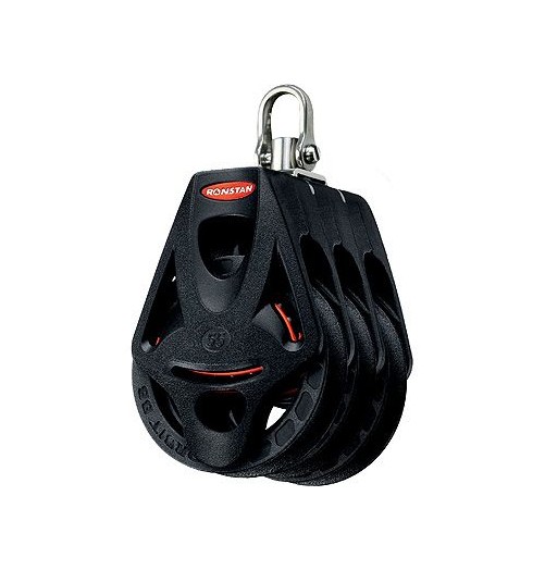 Ronstan Poulie Orbit 55mm Triple Ringot Manille RF55310 H2O Sensations