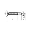 Vis Metrique Inox A2 M5 8mm Pozidriv Tête Fraisée Plate