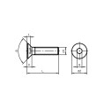Vis Metrique Inox A2 M6 16mm Allen Tête Fraisée Plate