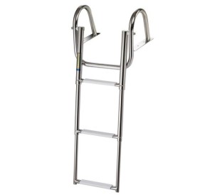 Echelle inox 4 marches télescopique