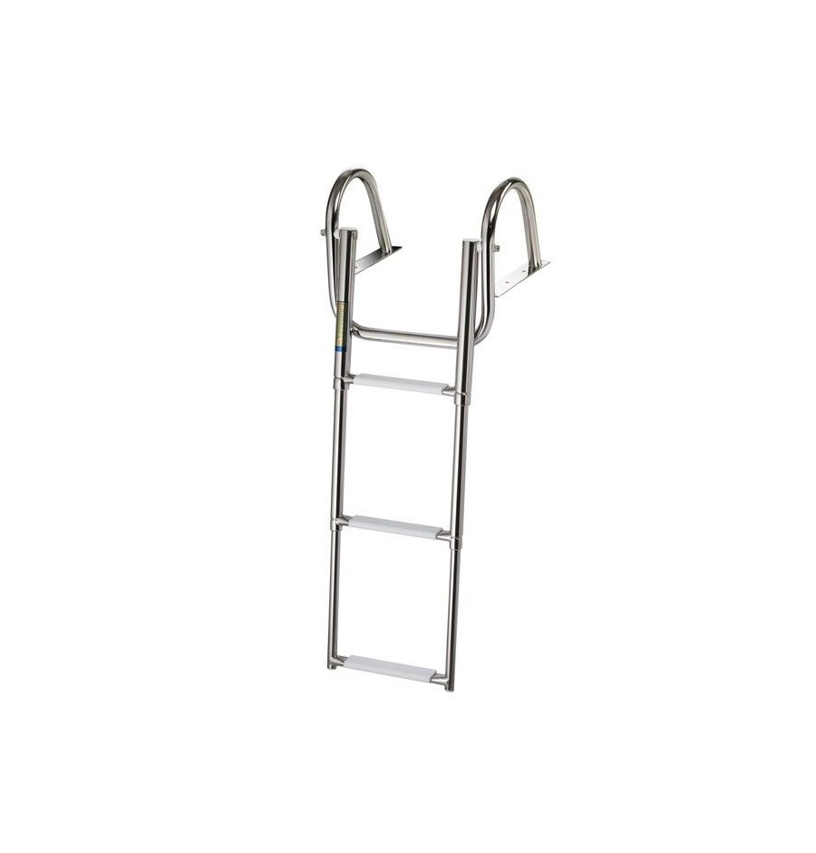 Stainless steel ladder with 4 telescopic steps