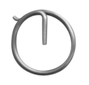 Blue Wave Split Ring Stainless Steel A4 2*23.5mm