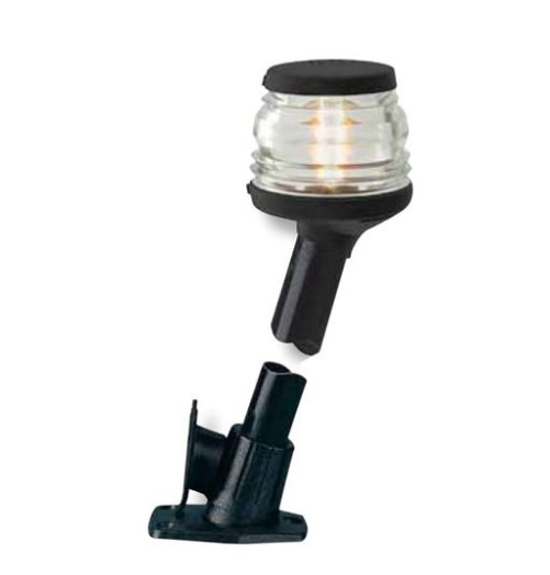 Aquasignal Feux tout horizon blanc 360° sur mât inclinable série 20