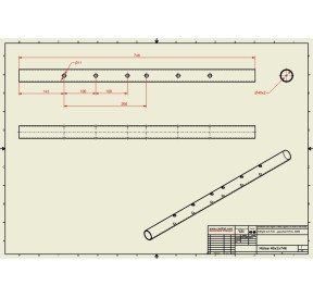 CadKat Ecoline Extension/Timon Partie Ajustable 746mm