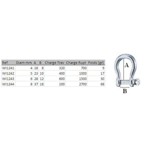 Wichard Shackle Bow Self-locking Pin 6mm