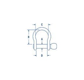 Viadana Stainless Steel Shackle Twist 4 mm