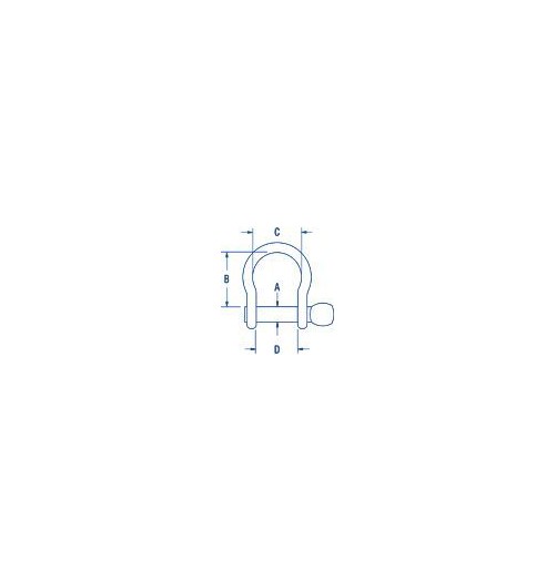 Viadana Stainless Steel Shackle Twist 4 mm