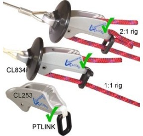 ClamCleat Anneau Guide Bout Trapeze