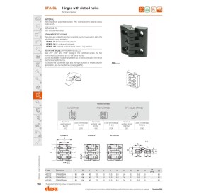 Elesa Charnières Trous Oblongs De Réglage CFA.65-SL-H 422272 H2O Sensations