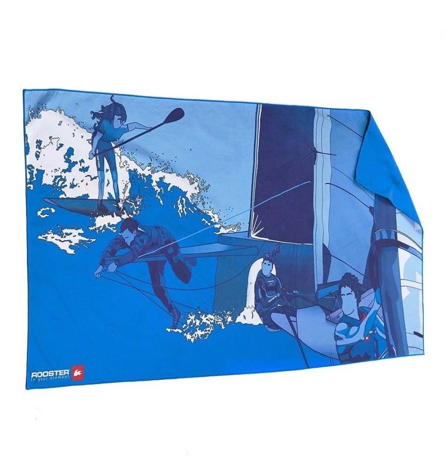 Rooster Microfibre Quick Dry Regatta Towel Graphic