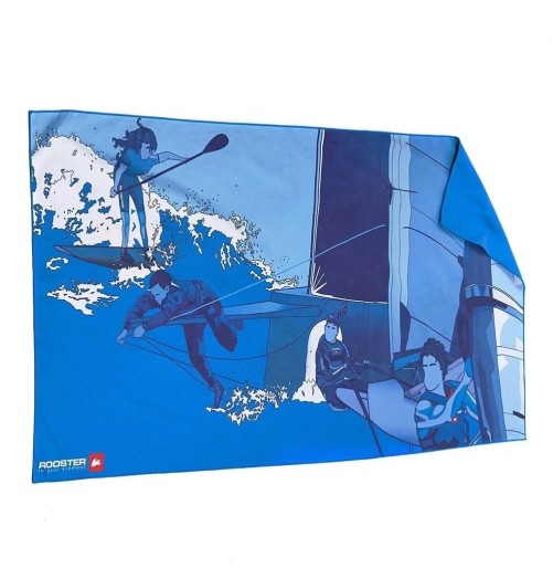 Rooster Microfibre Quick Dry Regatta Towel Graphic ROO106996 H2O Sensations