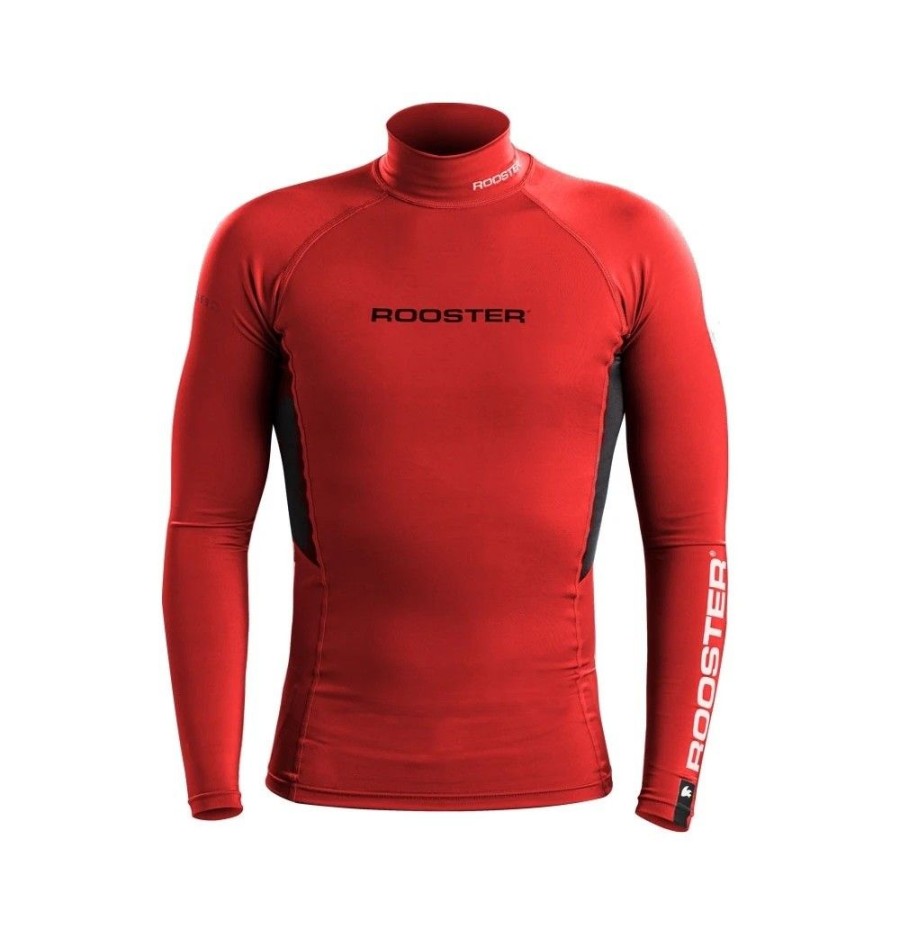 Rooster Homme Protection UV Manches Longues Rouge