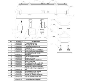 Bouchon de Poutre Avant Babord SL16 & SL15.5