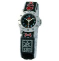 Gul Children Micro Chrome Black Dial Velcro Strap