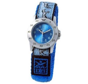 Gul Children Micro Chrome Blue Dial Velcro Strap