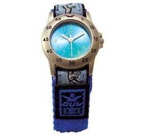 Gul Children Micro Chrome Light Blue Dial Velcro Strap