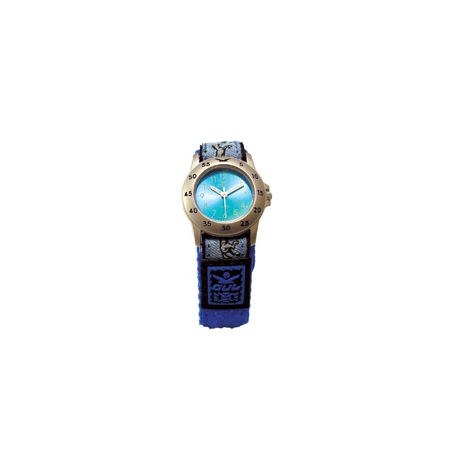 Gul Children Micro Chrome Light Blue Dial Velcro Strap