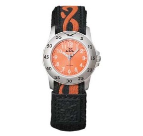 Gul Children Micro Chrome Orange Dial Velcro Strap