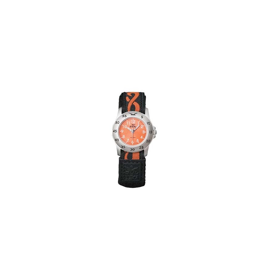 Gul Children Micro Chrome Orange Dial Velcro Strap