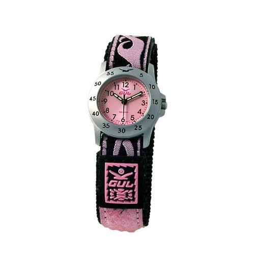 Gul Children Micro Chrome Pink Dial Velcro Strap