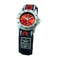 Gul Children Micro Chrome Red Dial Velcro Strap
