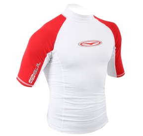 Gul Homme Xola Protection UV Manches Courte Blanc Rouge RG0012 H2O Sensations