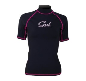 Gul Ladies Swami UV Protection Short Sleeves Black Pink RG0330 H2O Sensations