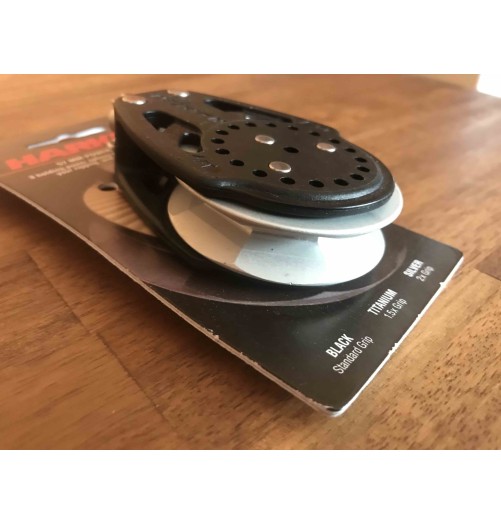Harken Carbo Poulie 57mm Simple Emerillon Ratchamatic *1.0 Argent