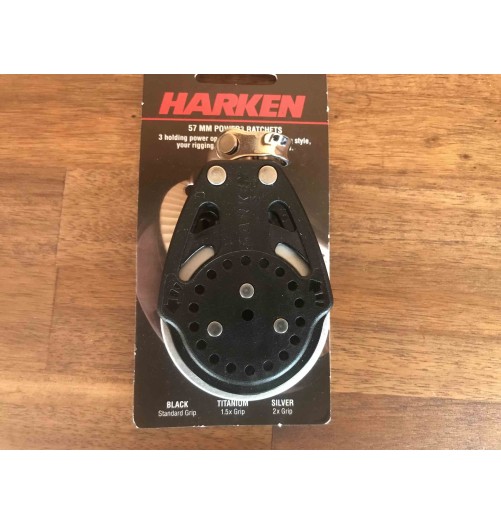Harken Carbo Poulie 57mm Simple Emerillon Ratchamatic *1.0 Argent