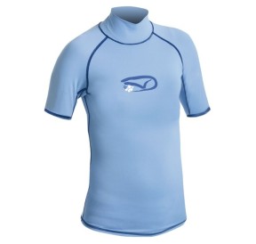 Gul Girls Seaspray UV Protection Short Sleeves Baby Blue RG0312 H2O Sensations