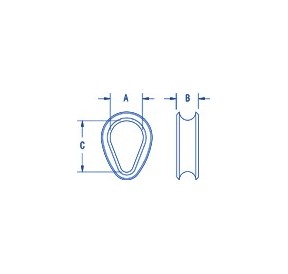 Ronstan Cosse Coeur Inox 6mm