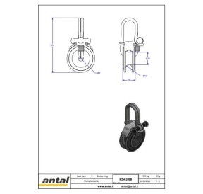 Antal SectoRing Anneau Faible Friction Avec Loop 43*8mm