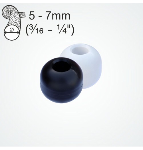 Clamcleat Shockcord Ball 5-7mm 5pcs Black PT520 H2O Sensations
