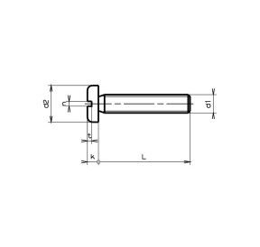 Stainless Steel A2 Screws M5 20mm Slotted Pan Head